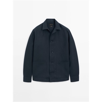 Sobrecamisa 100% lino bolsillos