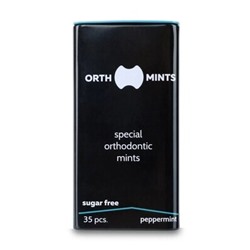 Конфеты Orthomints без сахара со вкусом мяты, 35 гр