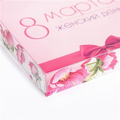 Коробка для печенья, « 8 марта» 21×21×3