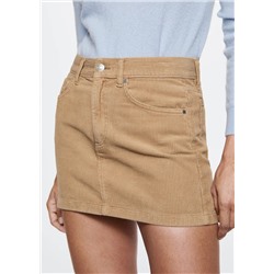 Minifalda pana -  Mujer | MANGO OUTLET España