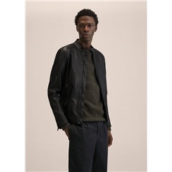 Cazadora biker efecto piel -  Hombre | MANGO OUTLET España