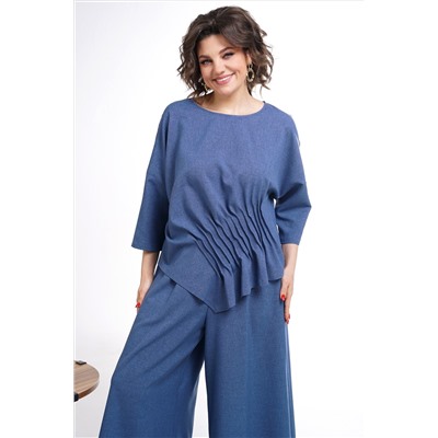 Alani Collection 2311 синий, Блуза, Кюлоты