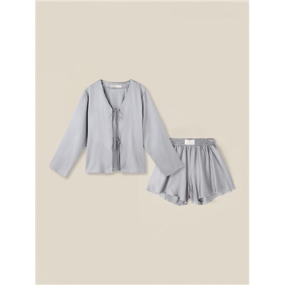 Костюм домашний (рубашка и шорты) SL HOME, размер XL, модал, серый