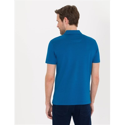 Индиго Slim Fit Polo Yaka Mercerized T -For
