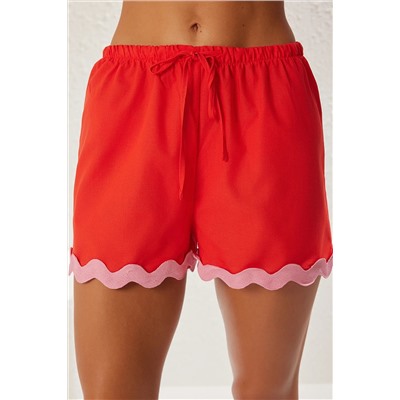Kimono Shorts Beach Team с аксессуарами Red Pink Strip Tbess25au00047