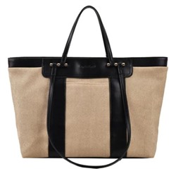 Женская текстильная сумка 1772-2 BEIGE BLACK