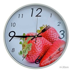Часы настенные Клубника 30 см / 2034-2 /уп 20/