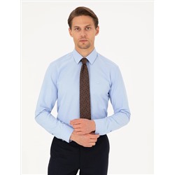 Blue Slim Fit Basic рубашка основная рубашка