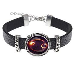BSK2-0327 Кожаный браслет Знаки Зодиака - Рак