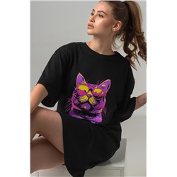 Женское платье-футболка оверсайз Happyfox