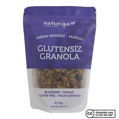 Naturiga Безглютеновая Гранола Черника 250 гр