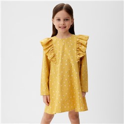Платье детское с воланами KAFTAN, р.32 (110-116), желтый