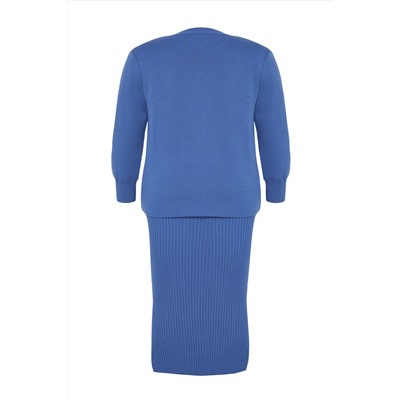 Indigo Vummer Midi Boy 2 Piece Cardigan & Dress Triko Team TBBAW25AH00110