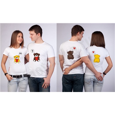 Футболки для двоих Мишки Love