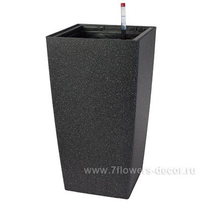 Кашпо PLANTA VITA "Conic Stone gray" с автополивом (пластик), 28х28хH54 см