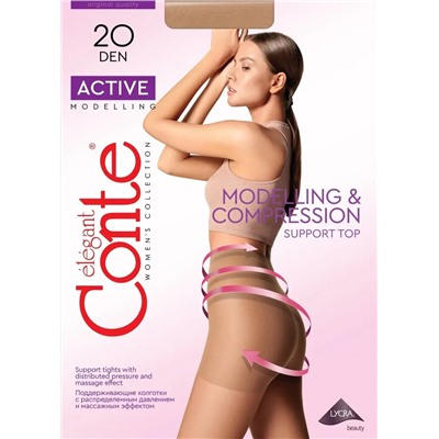CONTE ACTIVE 20 Колготки женские с утягивающими шортиками