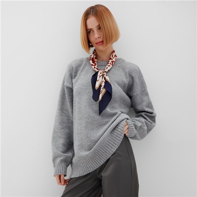 Джемпер женский MINAKU: Knitwear collection, цвет светло-серый р-р 50-52