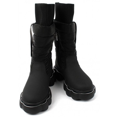 AL8058 черн Сапоги зима для девочек (33-38)/6