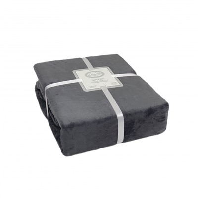 Плед KARVEN Super Soft VIGAN 200*220 п/э евро Р 942 антрацит (Акция).