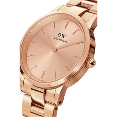 Reloj de cuarzo de acero Iconic Link - 32 mm - Rosa dorado y rosa