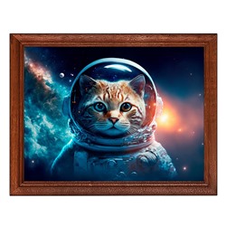 POSG-0303 Постер в рамке 23x17см Кот космос