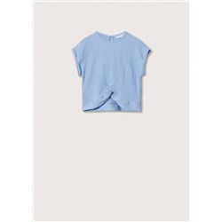 Camiseta nudo textura -  Niña | MANGO OUTLET España