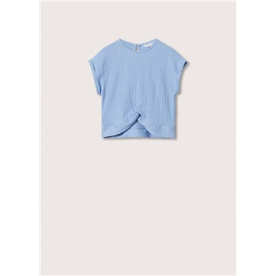 Camiseta nudo textura -  Niña | MANGO OUTLET España