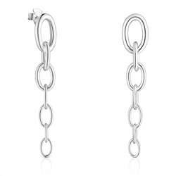 Pendientes largos Calin - plata 925