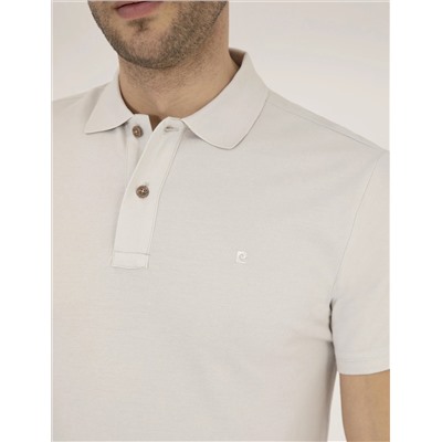 Светло -серого Slim Fit Polo Yaka Basic T -For