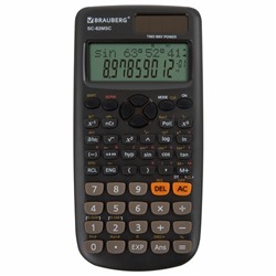 Калькулятор инженерный BRAUBERG SC-82MSС (165х84 мм), 240 функций, 10+2 разрядов, двойное питание, 271722