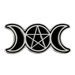 ZN023 Значок Знак Богини, металл, эмаль 26х11мм