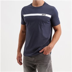 Camiseta - 100% algodón - relaxed fit - logo - azul marino