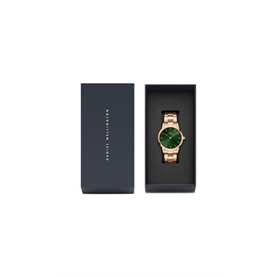 Reloj de cuarzo de acero Iconic Emerald - 36 mm - Dorado y verde