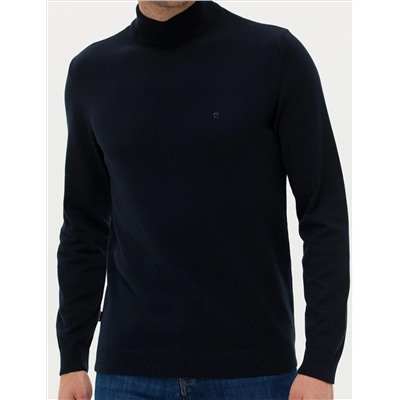 Navy Blue Slim Fit Half Fisherman воротник базовый трикотажный свитер