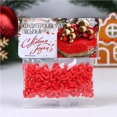 Кондитерская посыпка «Трость», красная, 20 г