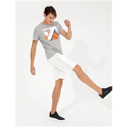 Ekru Slim Fit Shorts