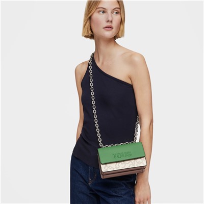 Bolso bandolera - topo y verde
