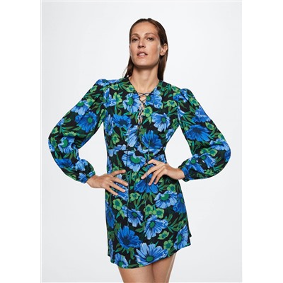 Vestido estampado floral -  Mujer | MANGO OUTLET España