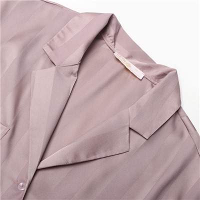Пижама женская (рубашка и шорты) KAFTAN "Полоса" размер 44-46, розовый