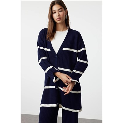 Navy Blue Wick вязаный вязаный вязаный