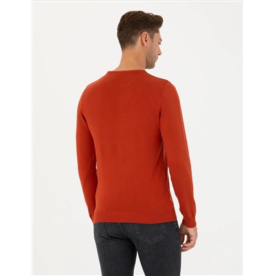 Kiremit Slim Fit Bicycle Neck Basic Knitwear Казах