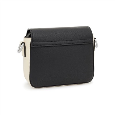 Bolso bandolera - negro y beige