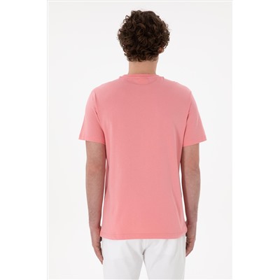 Мужская регулярная посадка на велосипеде Neck Pink Basic T -Fish Surprise Scount в корзине