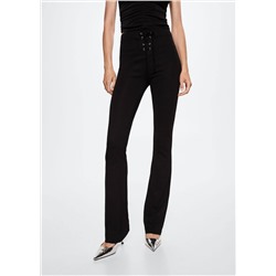 Pantalón cierre lazo -  Mujer | MANGO OUTLET España