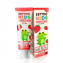 Зубная паста Zettoc Kids без фтора, клубника (с 2 до 5 лет), 70 гр