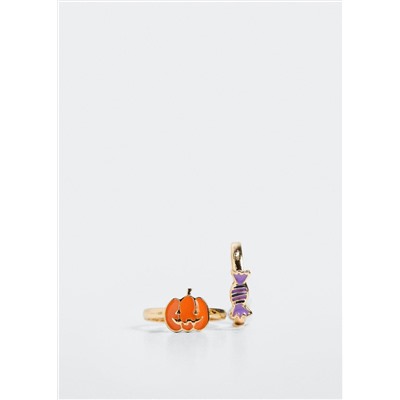 Pack 2 anillos halloween -  Niña | MANGO OUTLET España