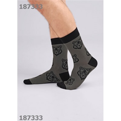CLEVER Носки муж.К3421 23Ф хл+эл