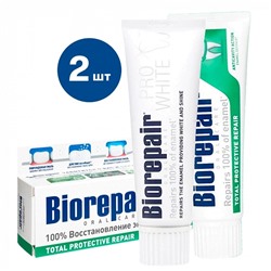 Набор из 2 паст Biorepair Total Protection, 75 мл + Biorepair Pro White, 75 мл