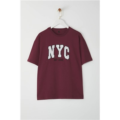 Burgundy 100 %хлопок негабаритный/широкий вязаный вязание пах