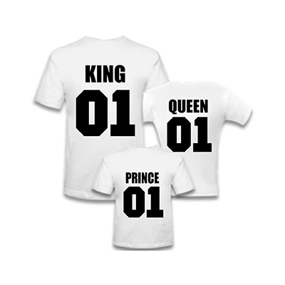Футболки для семьи "King, Queen, Prince"
